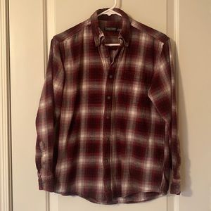 Faded glory crimson button down flannel